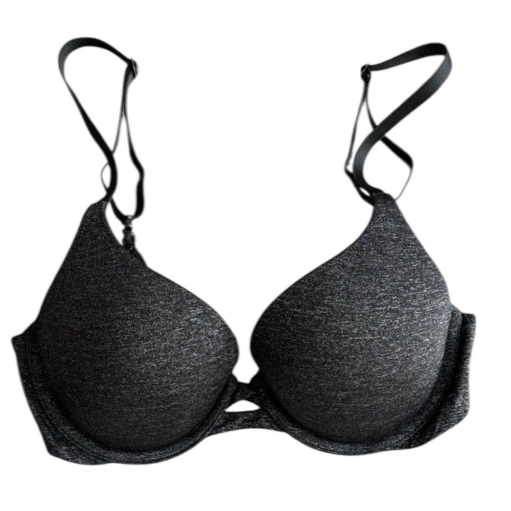 Victoria's Secret Perfect Shape Bra, Size 32C, Dark Grey/Black Space Dye